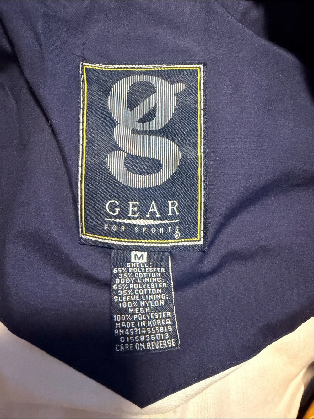 Vintage Gear For Sports Martha’s Vineyard MV-99 Yellow Sailing Jacket M